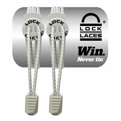 lock laces white